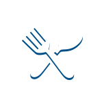 white Fork and Spoon icon