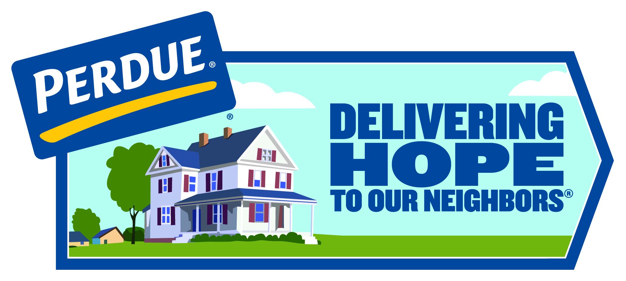 Perdue logo with house and "Delivering quality to our neighbors" tagline