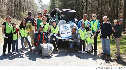 Perdue associates and family members have participated in Project Clean Stream efforts since 2008.