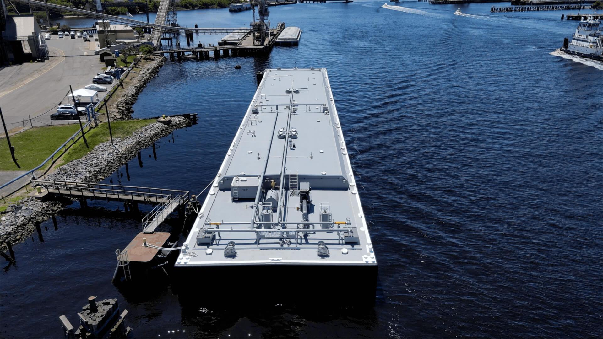 The &ldquo;Miss Madeline&rdquo; barge is named in honor of Madeline Perdue, the beloved matriarch of the Perdue family.