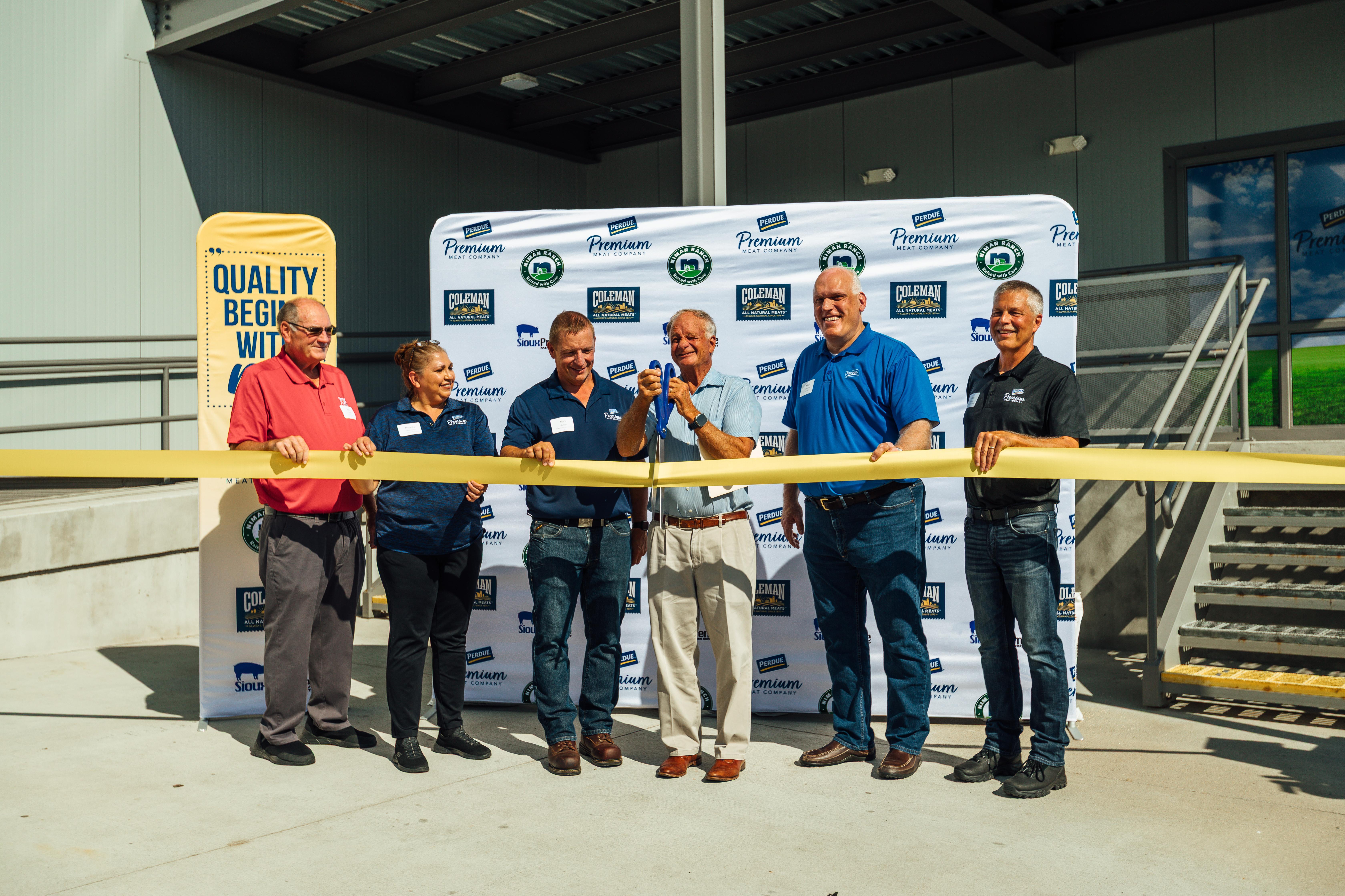 Perdue Premium Meat Company executives and operations leaders hosted a ribbon-cutting ceremony to formally open their new pork production facility in in Sioux City, Iowa